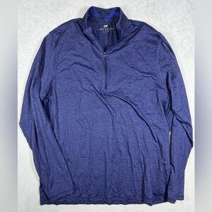 Greyson Size Large Navy Camo Collar Performance Quarter-Zip Top Sweater Golf